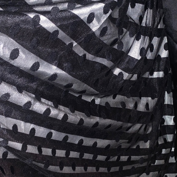 R&K Black and Gray Striped Midi Dress - Picture 14 of 15